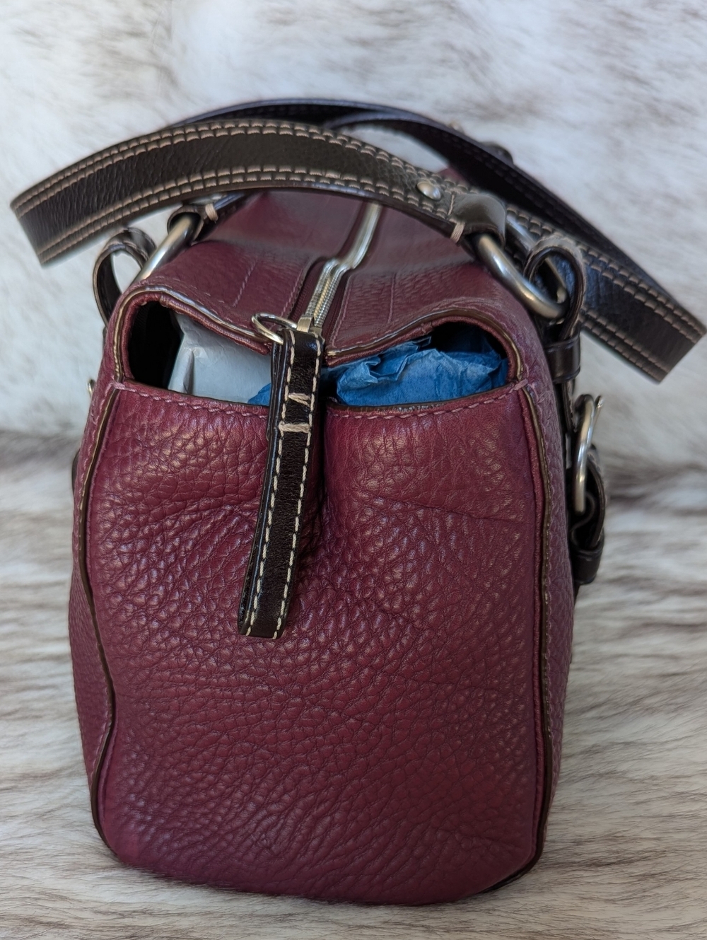 Y2K Coach Chelsea Pebble Leather Satchel F10887 - Picture 6 of 14